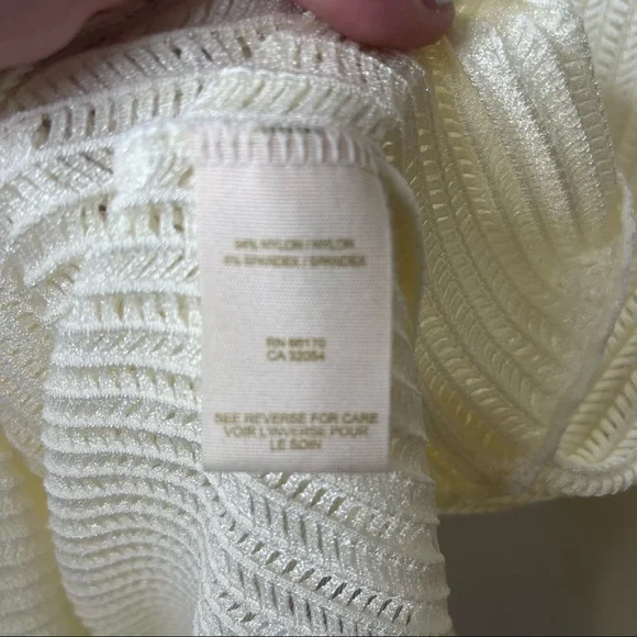 FREE PEOPLE Ribbed Long Sleeve Bone Color Blouse Top - Picture 10 of 13